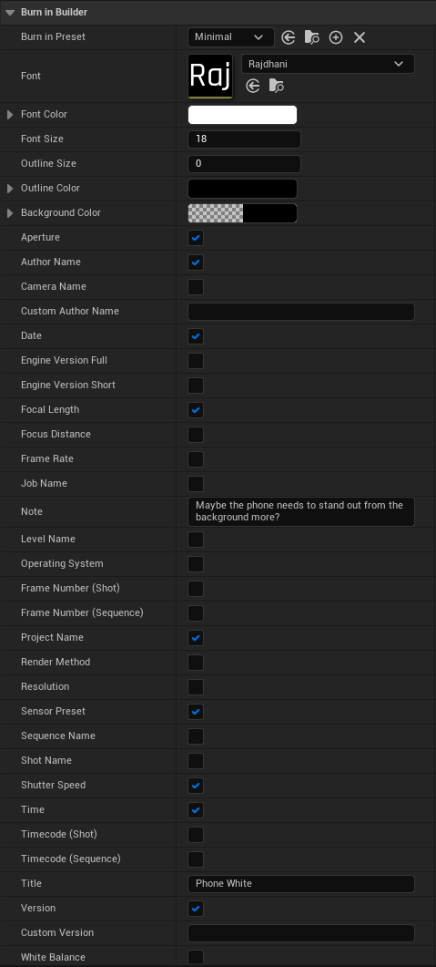 Burn-in Parameters